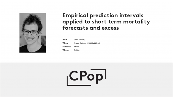 Empirical prediction intervals applied to short term mortality forecasts and excess