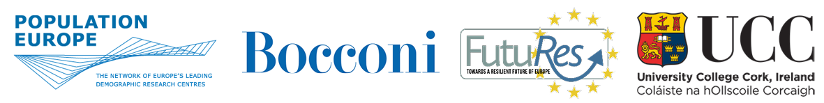 Logo of Population Europe, Bocconi University, FutuRes, University College Cork