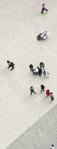 people on a square
