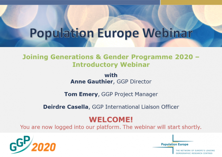 Event: Population Europe Webinar: Joining Generations & Gender Programme 2020
