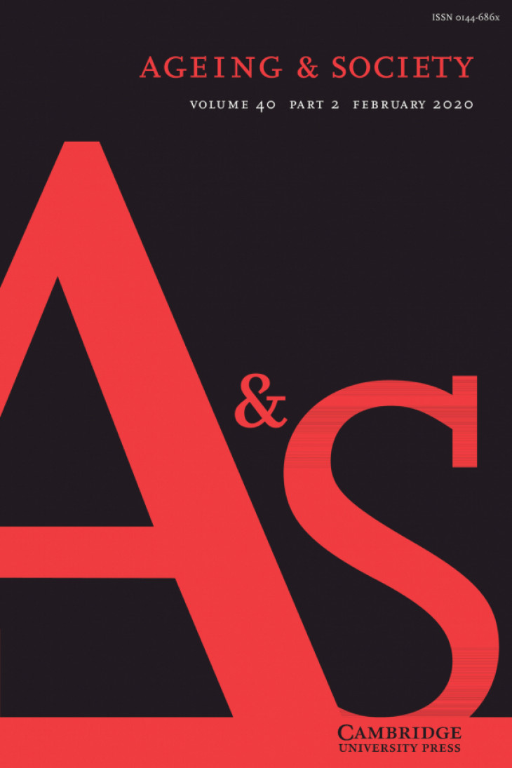 News: Ageing & Society Seeking a New Editor-In-Chief (Deadline: 6 March 2020)