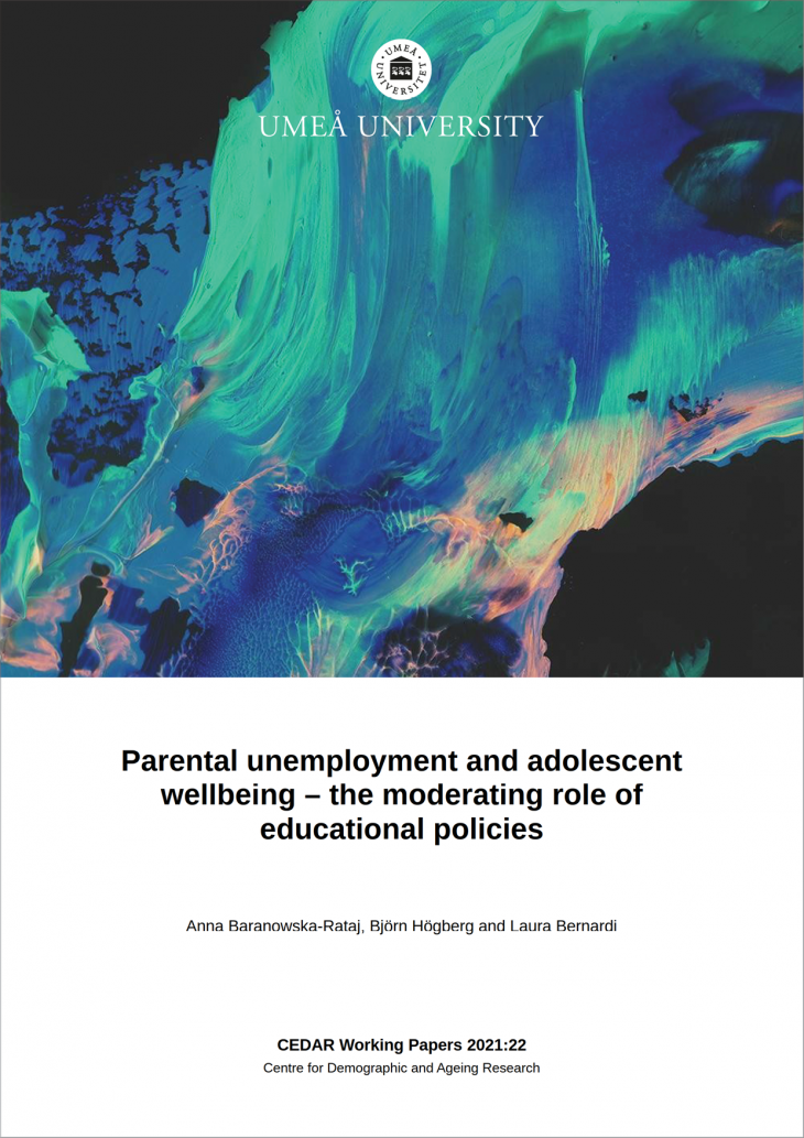 Parental unemployment and adolescent wellbeing – the moderating role of educational policies