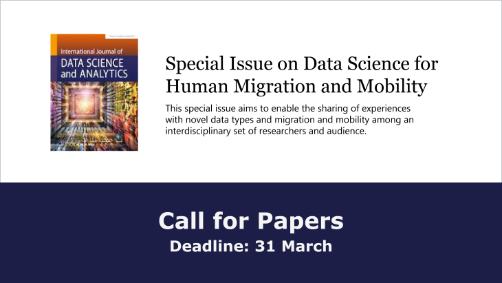 all for Papers: Special Issue on Data Science for Human Migration and Mobility