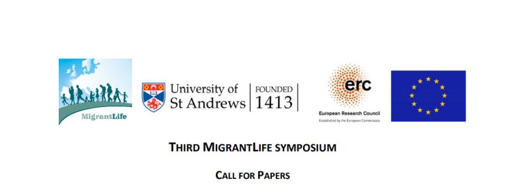 Logos on U of St Andrews, MigrantLife, ERC and EU