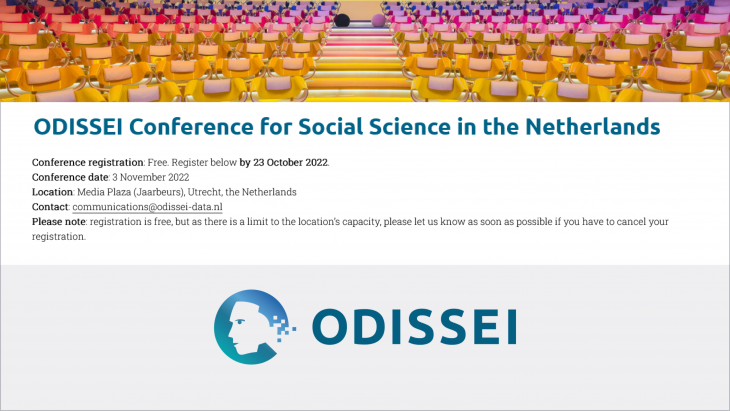 ODISSEI Conference for Social Science in the Netherlands 2022 Posted on 15 September 2022 by Suze Zijlstra	