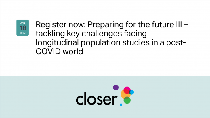 Register now: Preparing for the future III – tackling key challenges facing longitudinal population studies in a post-COVID world