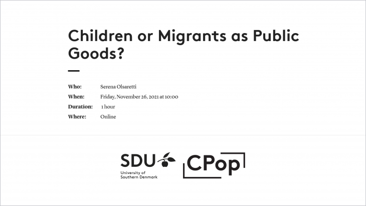 Children or Migrants as Public Goods?