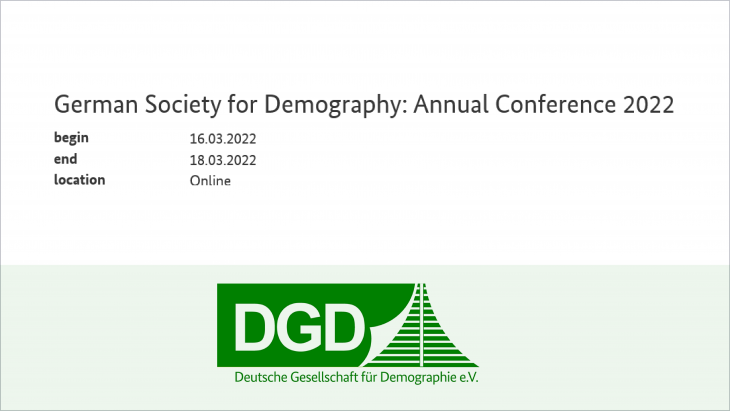 German Society for Demography: Annual Conference 2022