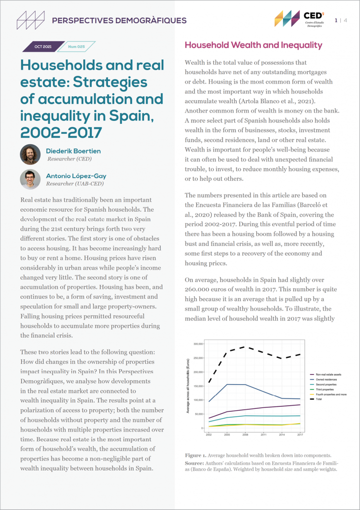 Households and real estate: Strategies of accumulation and inequality in Spain, 2002-2017