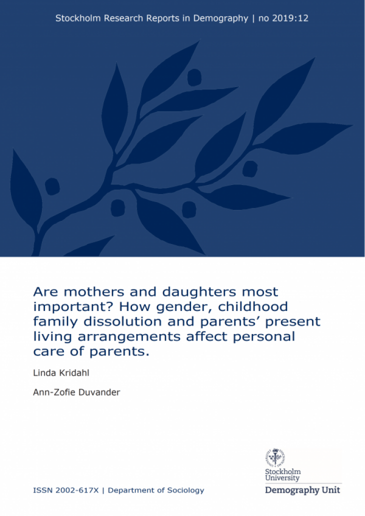 Are mothers and daughters most important? Report cover